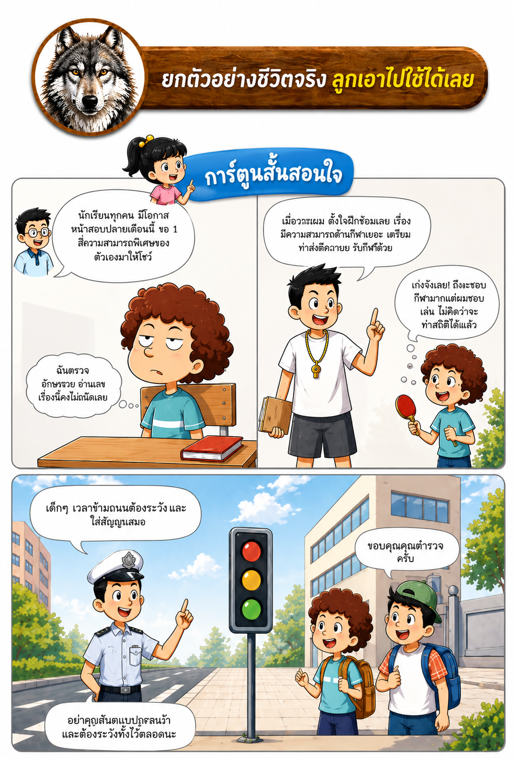 Trang truyện tranh ngắn sinh động